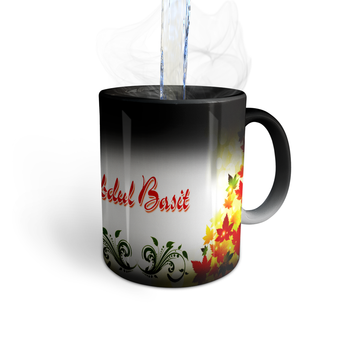 Descriptive Image of Personalized Autumn-Themed Mug