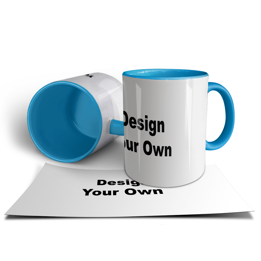 Descriptive Image of Design Your Own Mug – Custom Photo & Text Print | Multi-Color Options
