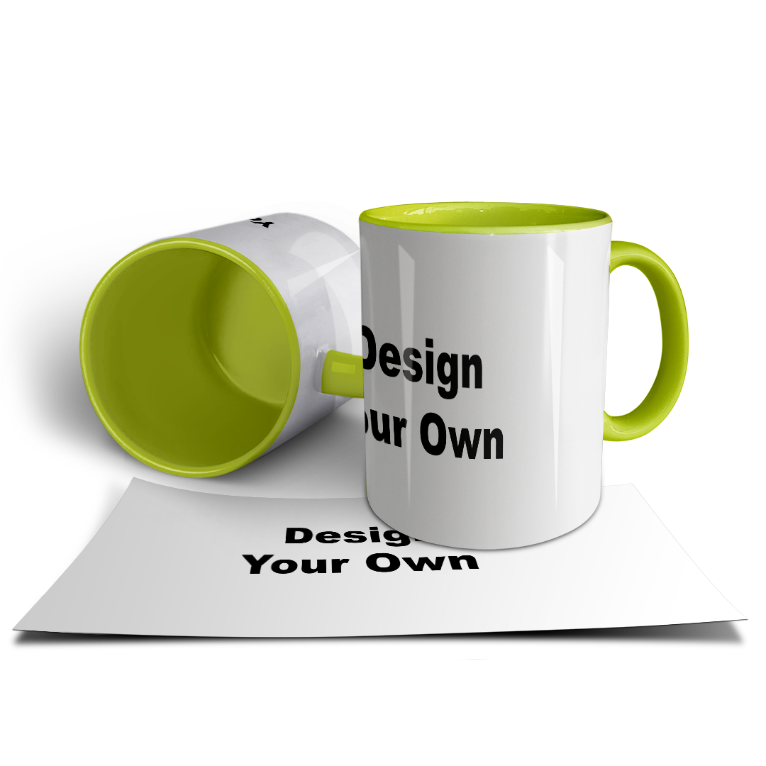 Descriptive Image of Design Your Own Mug – Custom Photo & Text Print | Multi-Color Options