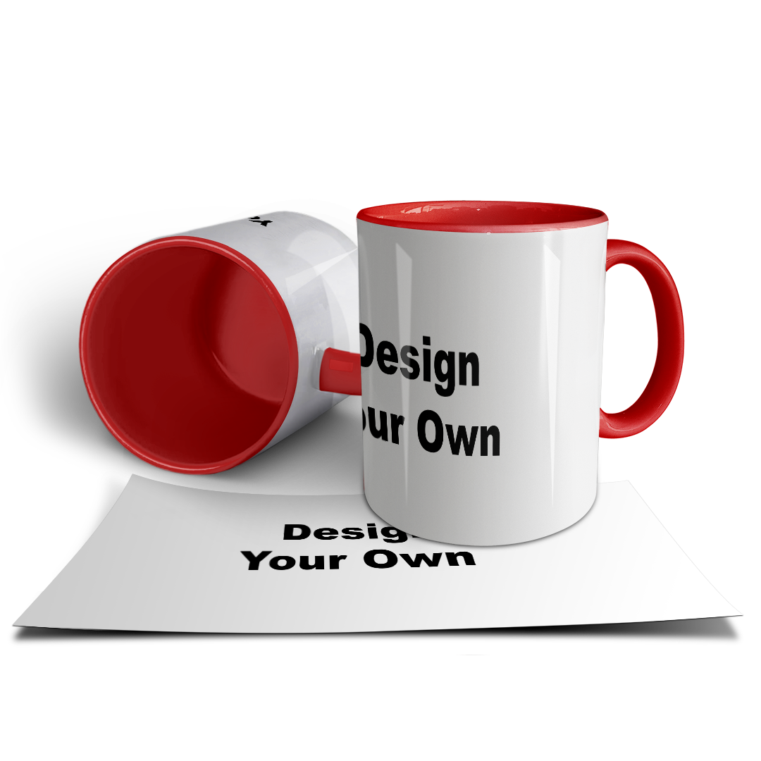 Descriptive Image of Design Your Own Mug – Custom Photo & Text Print | Multi-Color Options