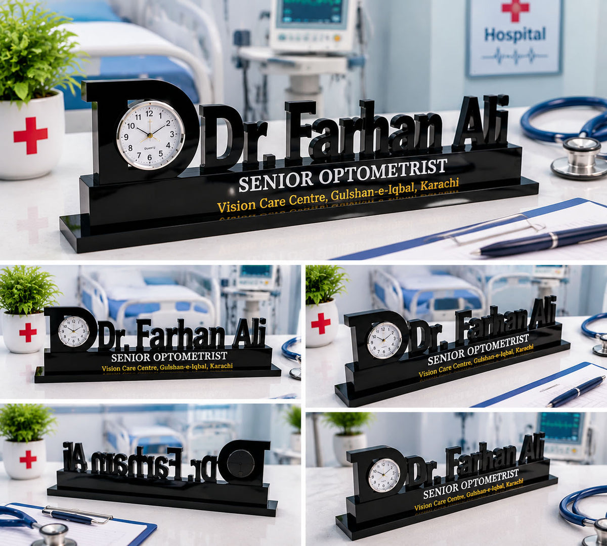 Doctor Name Table Clock -3