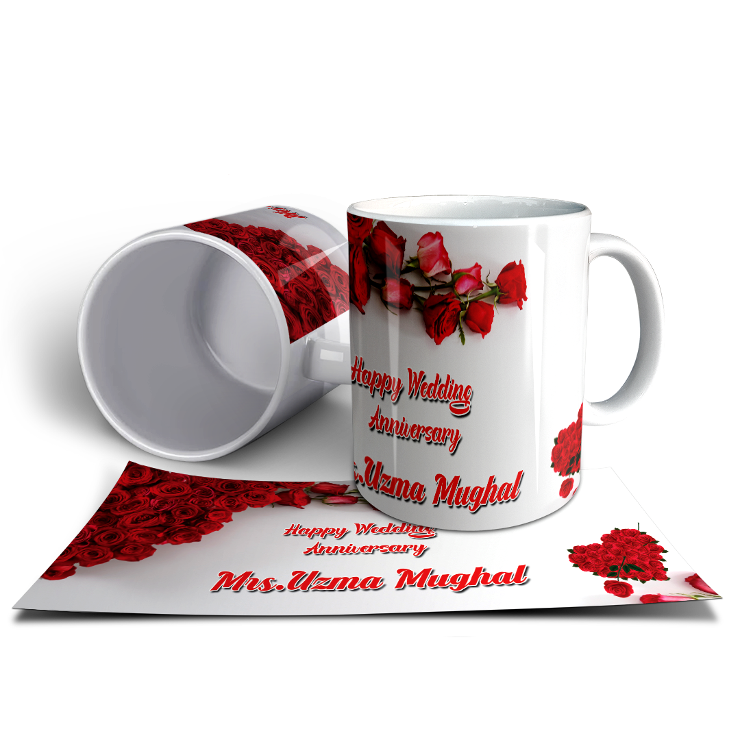 Descriptive Image of Design Your Own Mug – Custom Photo & Text Print | Multi-Color Options