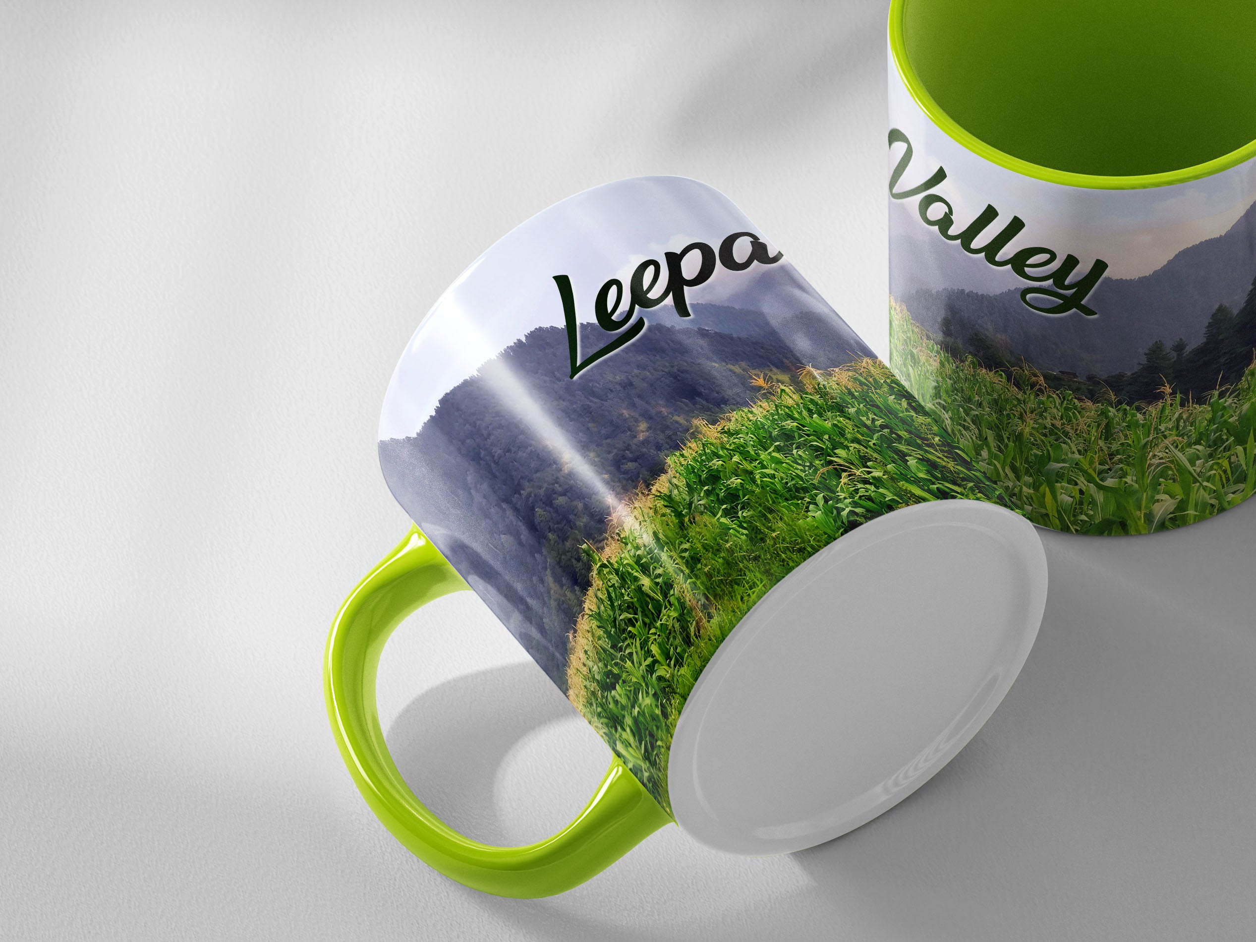 Descriptive Image of Leepa Valley - Azad Kashmir – Scenic Mug (with Location QR)