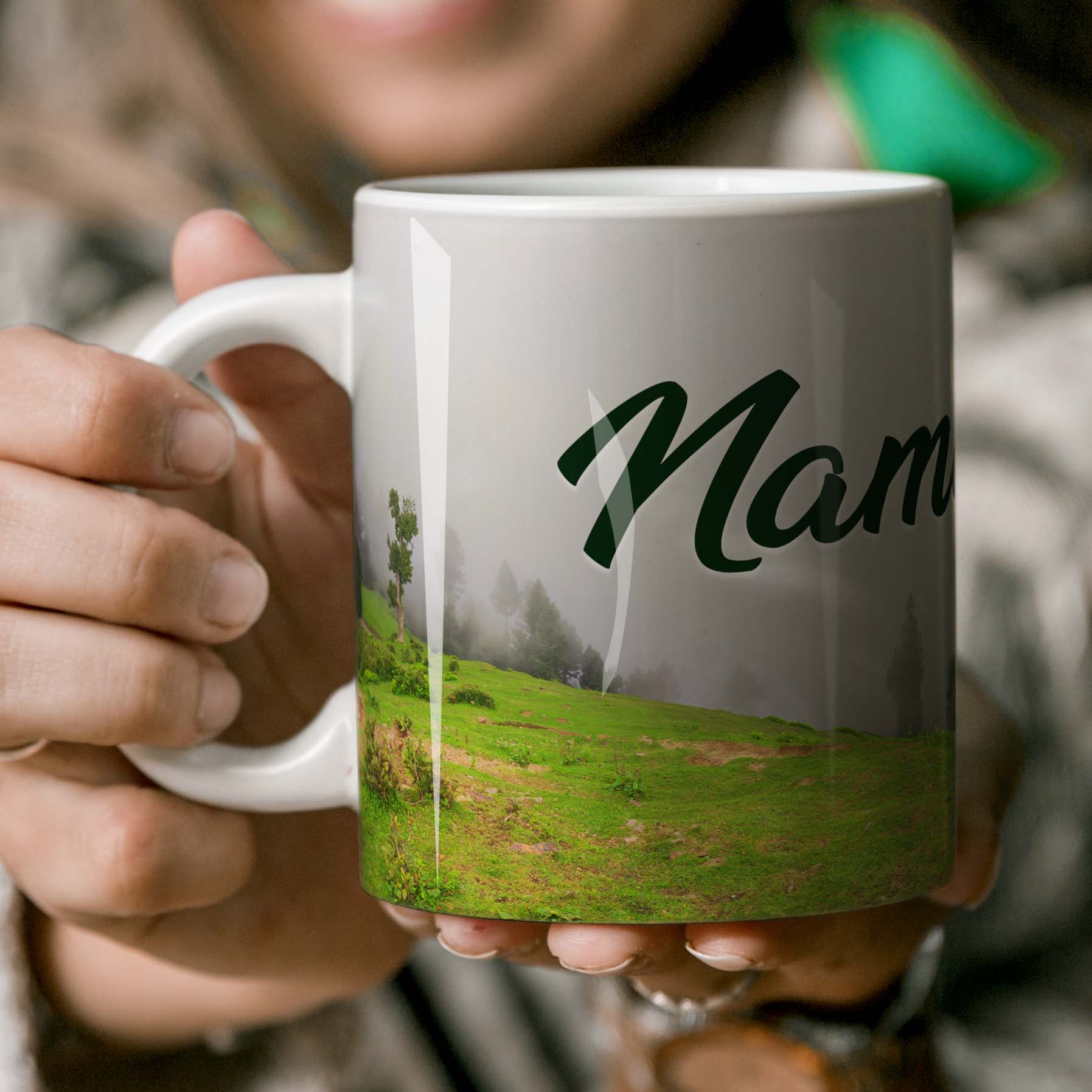 Descriptive Image of Northern Pakistan Mug - Nature-Inspired Name Mug (Reshian, Azad Kashmir)