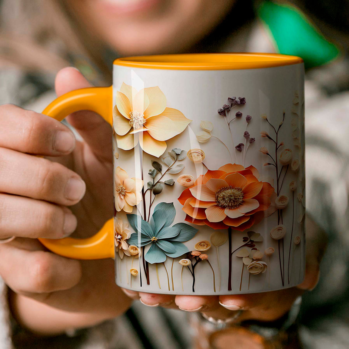 Paperbloom Floral Art Mug