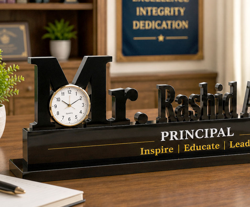 Principal Name Table Clock