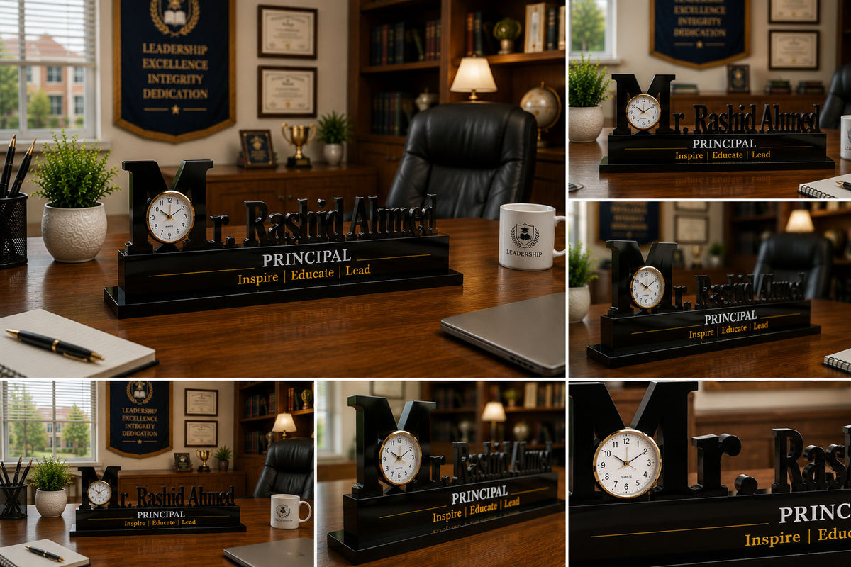 Principal Name Table Clock