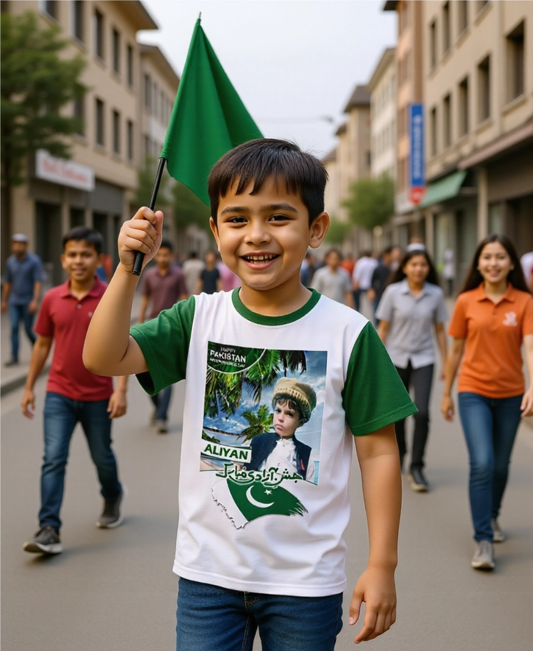 Descriptive Image of 14 August T-Shirt (D-7)